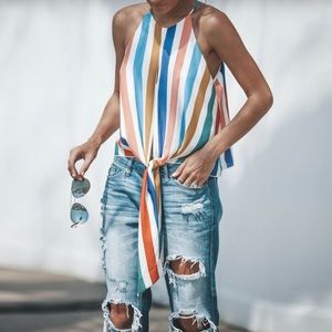 Vici colorful striped top